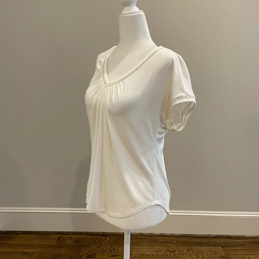 Anthropologie Meadow Rue ivory top - Picture 6 of 10